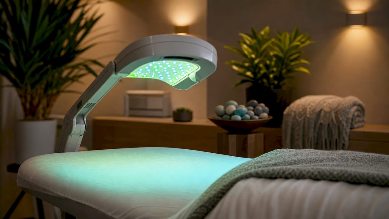 Dispositivo LED Celluma utilizzato durante i trattamenti in cabina