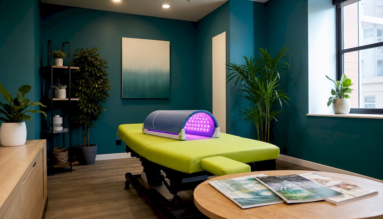 Dispositivo LED Celluma per trattamenti benessere all’interno della cabina spa